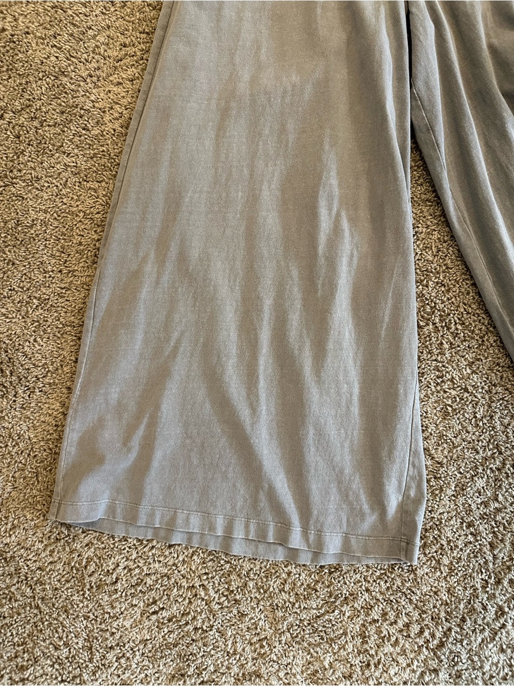 Free People Wait A Minute Wide-Leg Lounge Pants — Gray - Picture 4 of 5